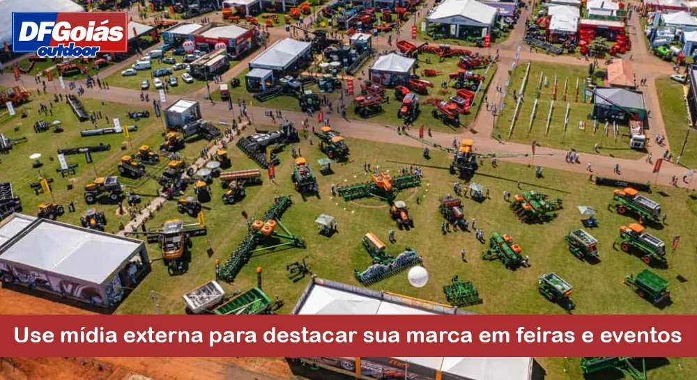 Use mídia externa para destacar sua marca em feiras e eventos